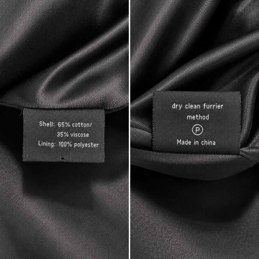 Donna Salyers Fabulous Furs Faux Persian Lamb Coat Black 2X Quiet Luxury - Picture 8 of 8